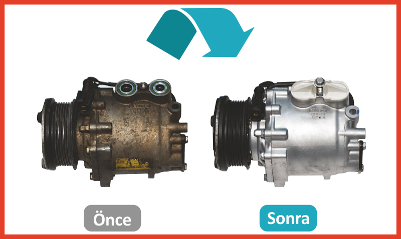 Klima Kompresörü Revizyonu Önce Sonra